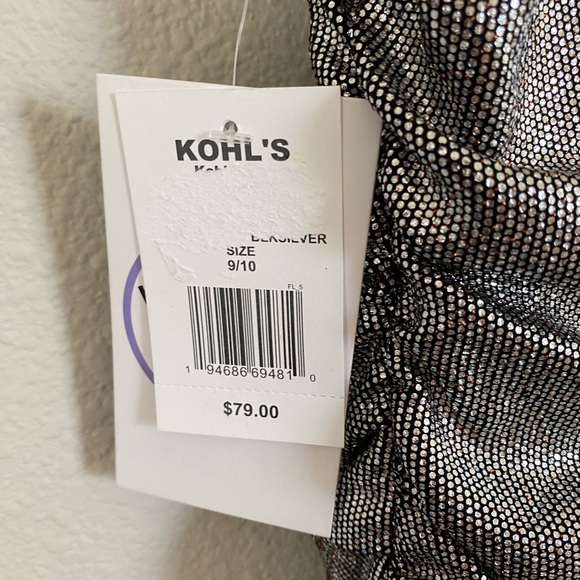 Silver Ruched Mini Dress - Picture 4 of 9